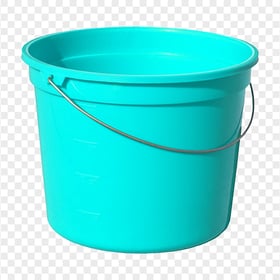 HD Blue Turquoise Plastic Bucket PNG