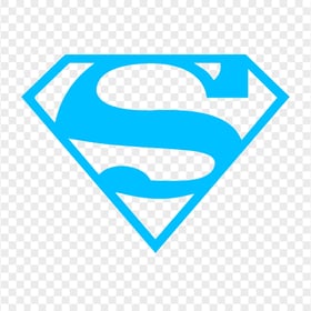 Superman S Blue Logo Sign PNG Image