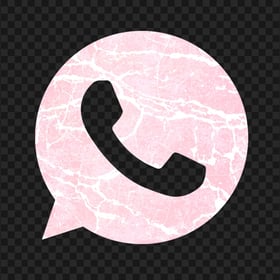 HD White & White Marble Aesthetic Wa Whatsapp Logo Icon PNG