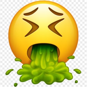 Emojipedia Sick Emoji Puking Barfing Green Vomit