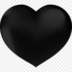 HD Black Love Heart No Background PNG