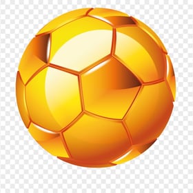 HD Golden Gold Yellow Football Ball PNG