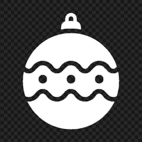 White Ornament Ball Icon PNG