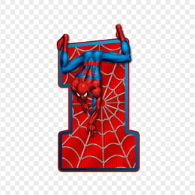 HD Spider Man Number One 1 PNG