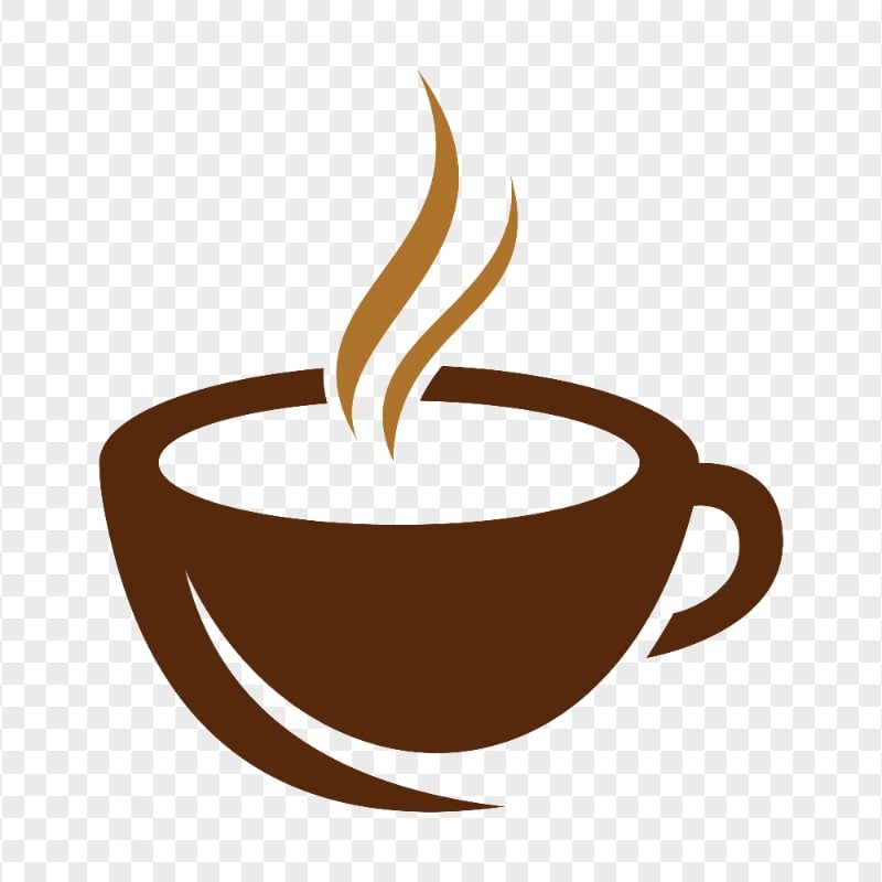 Brown Coffee Cup Logo Design HD PNG