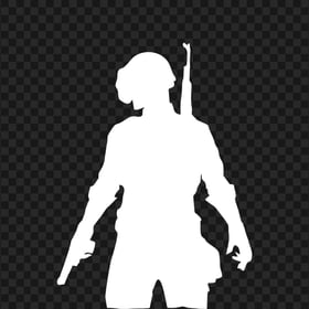 PUBG White Silhouette Player Soldier With Helmet