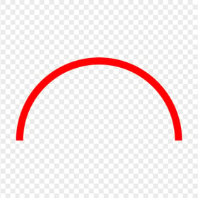 PNG Red Half Semi Circle Border Frame