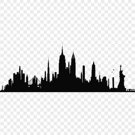 New York Skyline City NYC Silhouette PNG Image