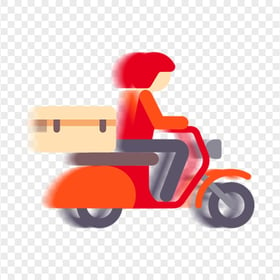 Scooter Courier Fast Delivery Cartoon Icon HD PNG
