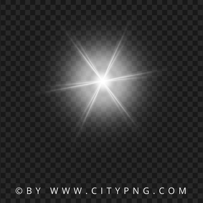 Star Lens Flare White Effect Transparent Background Citypng