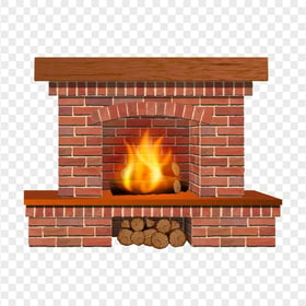 Vector Cartoon Chimney Fireplace PNG Image