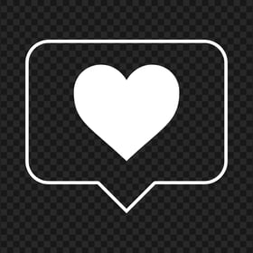 HD White Outline Heart Icon Notification Instagram PNG