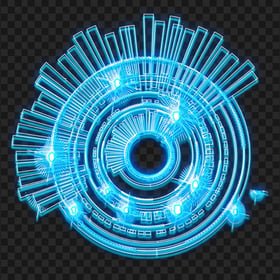 Technology Futuristic Blue Glowing Circle HD PNG