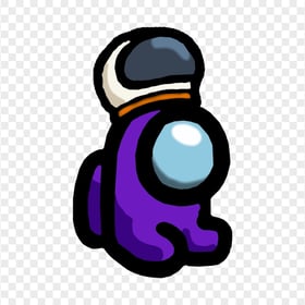 HD Purple Among Us Mini Crewmate Character Baby Astronaut Helmet PNG