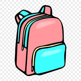 Clipart School Backpack Bag PNG Image