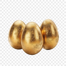 Realistic Golden Easter Eggs HD Transparent PNG