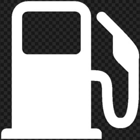 HD Gas Fuel Station White Icon Transparent PNG