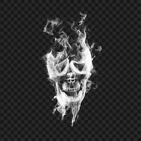 White Skull Smoke HD PNG