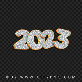 Gold Diamond 2023 Text Numbers Image PNG