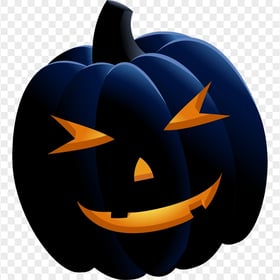 Black Happy Smiling Halloween Pumpkin Illustration