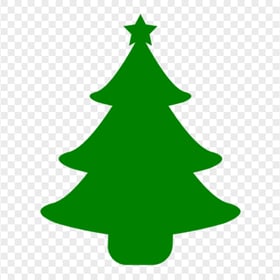 HD Simple Christmas Tree Green Silhouette Icon PNG