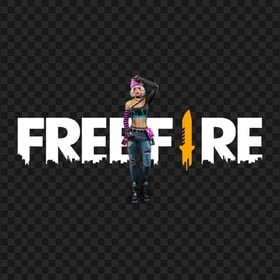 HD Free Fire FF Dasha Character With Logo PNG