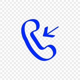 HD Blue Hand Draw Phone Receive A Call Icon Transparent PNG