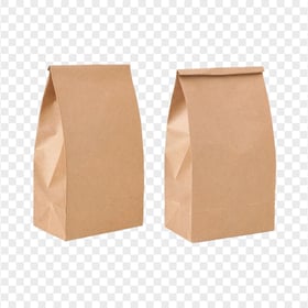 FREE Two Brown Paper Bags PNG