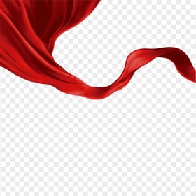 Download Red Fabric Textile Ribbon Silk PNG