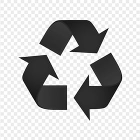 Recycle Recycling Black Logo Icon PNG Image