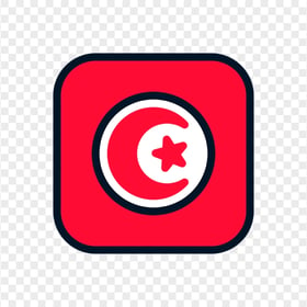 PNG Vector Square Tunisia Flag Icon