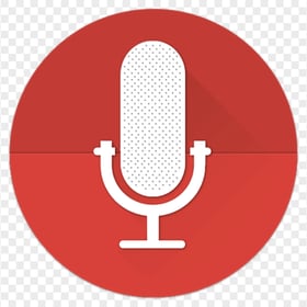PNG Creative Red Flat Voice Recorder Round Icon