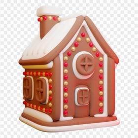 Illustration Christmas Gingerbread Cake House HD PNG