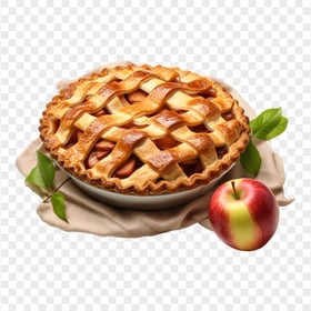 HD Realistic Flavorful Apple Pie Dish Transparent Background