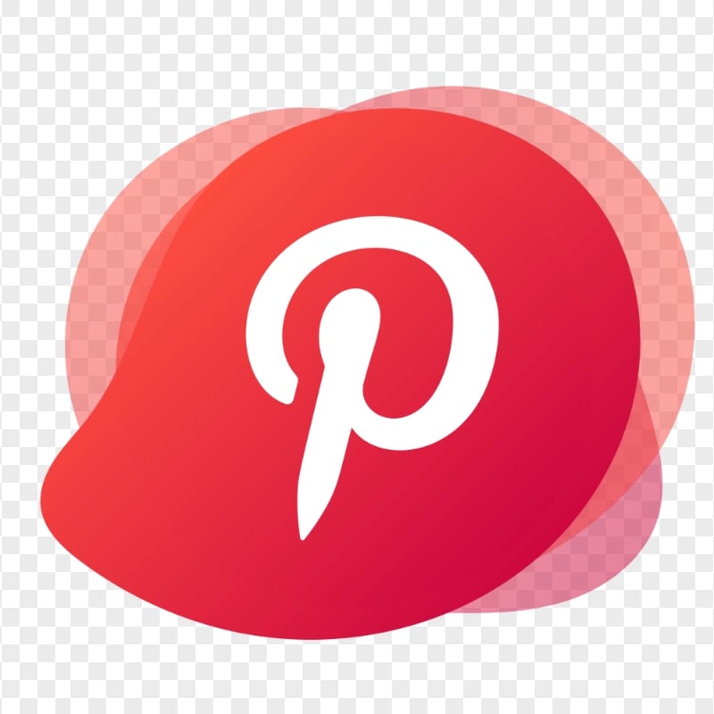 Red Liquid Drop Shape Pinterest Icon
