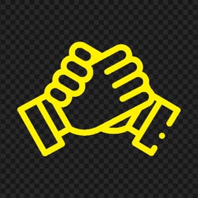 Yellow Soul Brother Handshake Icon