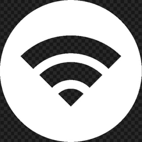 Wireless Wifi Round White Logo Icon Download PNG