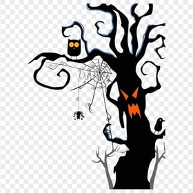 Download Halloween Monster Scary Tree Illustration PNG