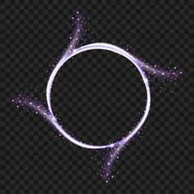 Purple Luminous Ring Circle With Shining Stars HD PNG