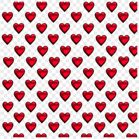 HD Red Hearts Clipart Pattern Background PNG