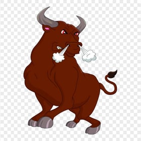 HD Cartoon Angry Taurus Bull PNG