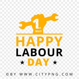 1st May Happy Labour Day Vector Logo HD PNG