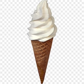 Milk Ice Cream Cone PNG Image