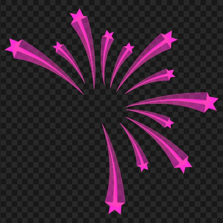 Pink Stars Splash Fireworks Effect PNG IMG