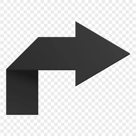 HD Black Turn Right Arrow Sign Icon Symbol PNG