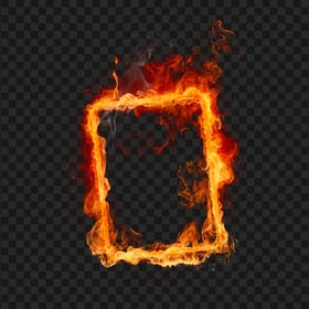 HD Fire Flames Frame With Smoke PNG
