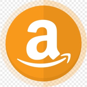Flat Round Orange Amazon Logo Icon