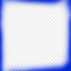 Glowing Blurry Square Blue Frame FREE PNG
