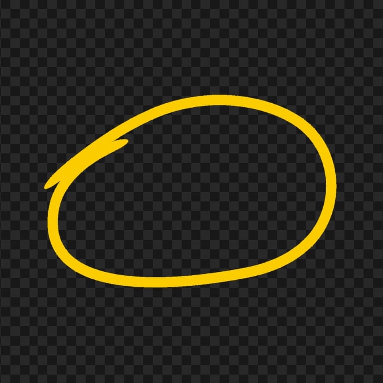 Marker Sketch Yellow Circle Transparent PNG