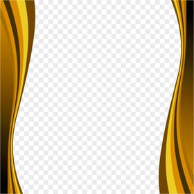 Abstract Curved Lines Yellow Vertical Frame PNG Image